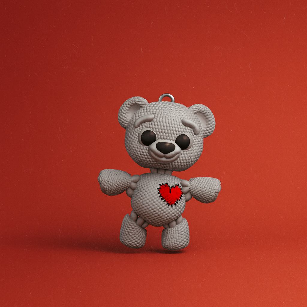 Bear Keychin 3D Printing