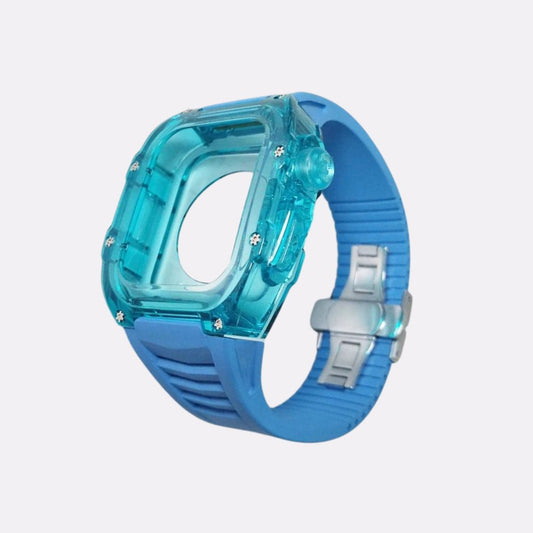 Apple Watch Case Transparent Blue Color - Nine 11